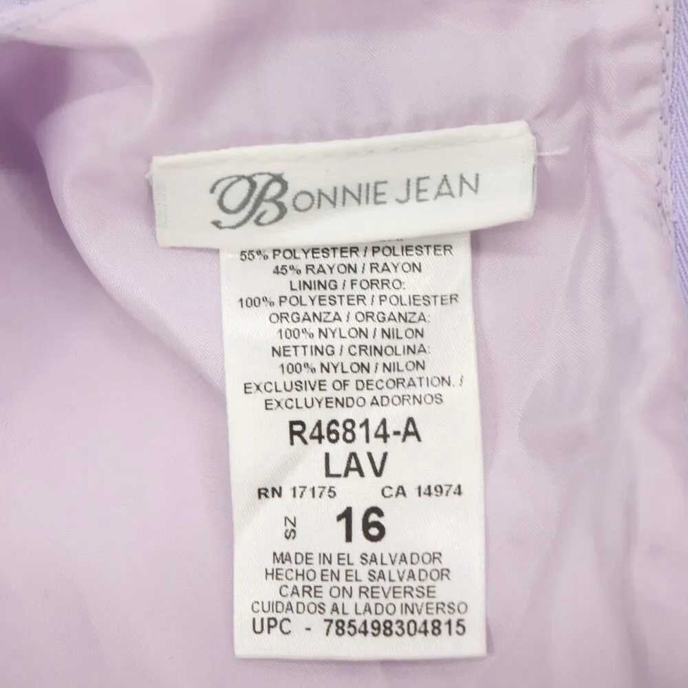 Bonnie Jean Girls Size 16 Purple Dress Formal Gown Easter NWT